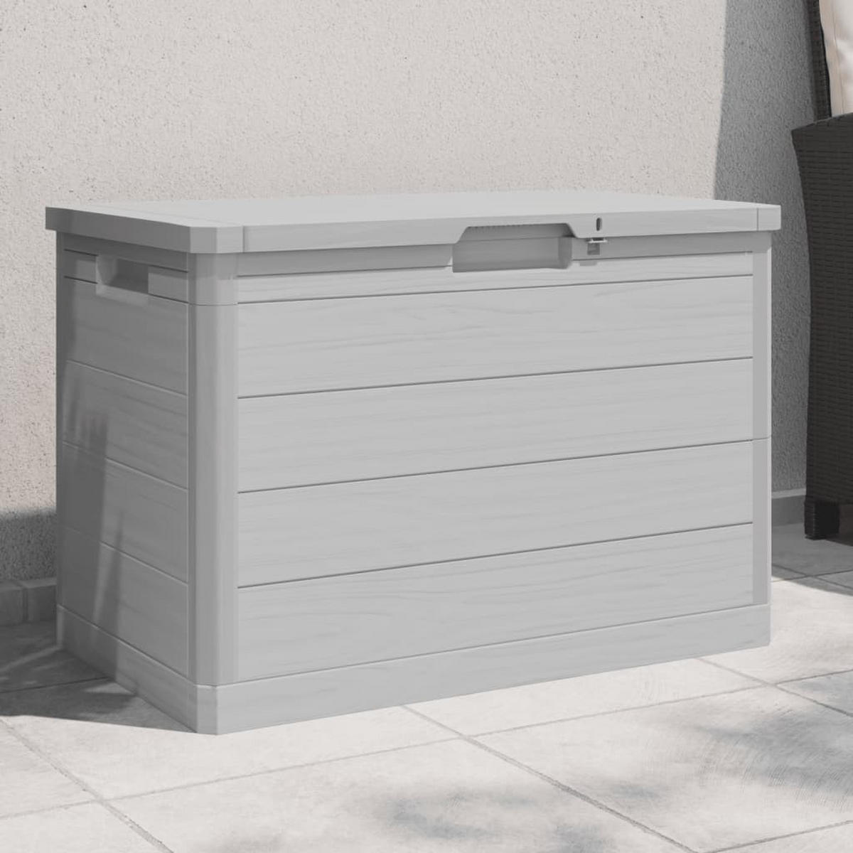 OUTDOOR-KISSENBOX Grau 77,5/44,5/53 Cm Polypropylen - Grau, Kunststoff (44.5/53/77.5cm) - vidaXL