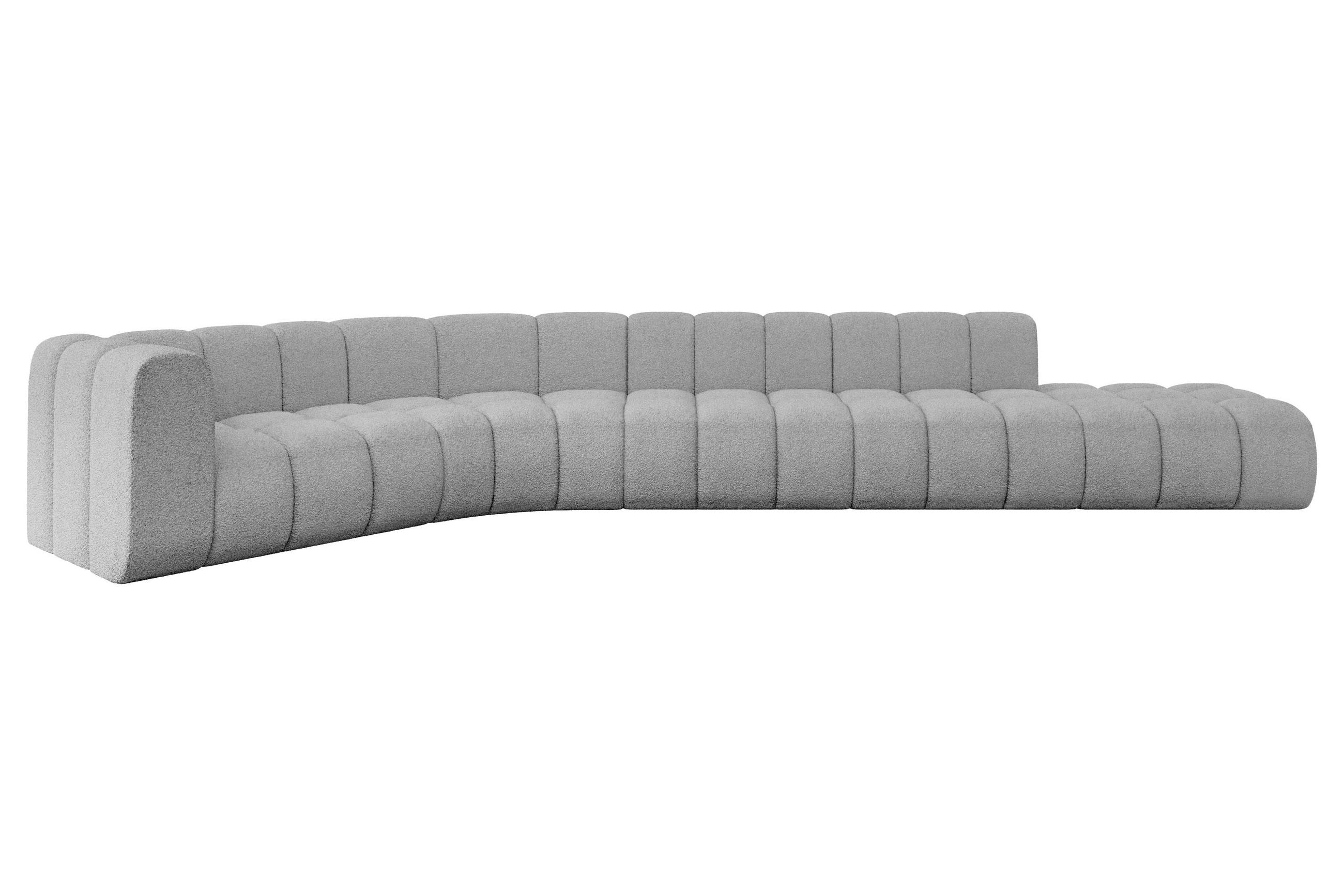 ECKSOFA modulares Sofa Tilmo-L2 - 490x194x70 cm Hellgrau - Hellgrau, Holzwerkstoff/Textil (490/194cm) - ALTDECOR