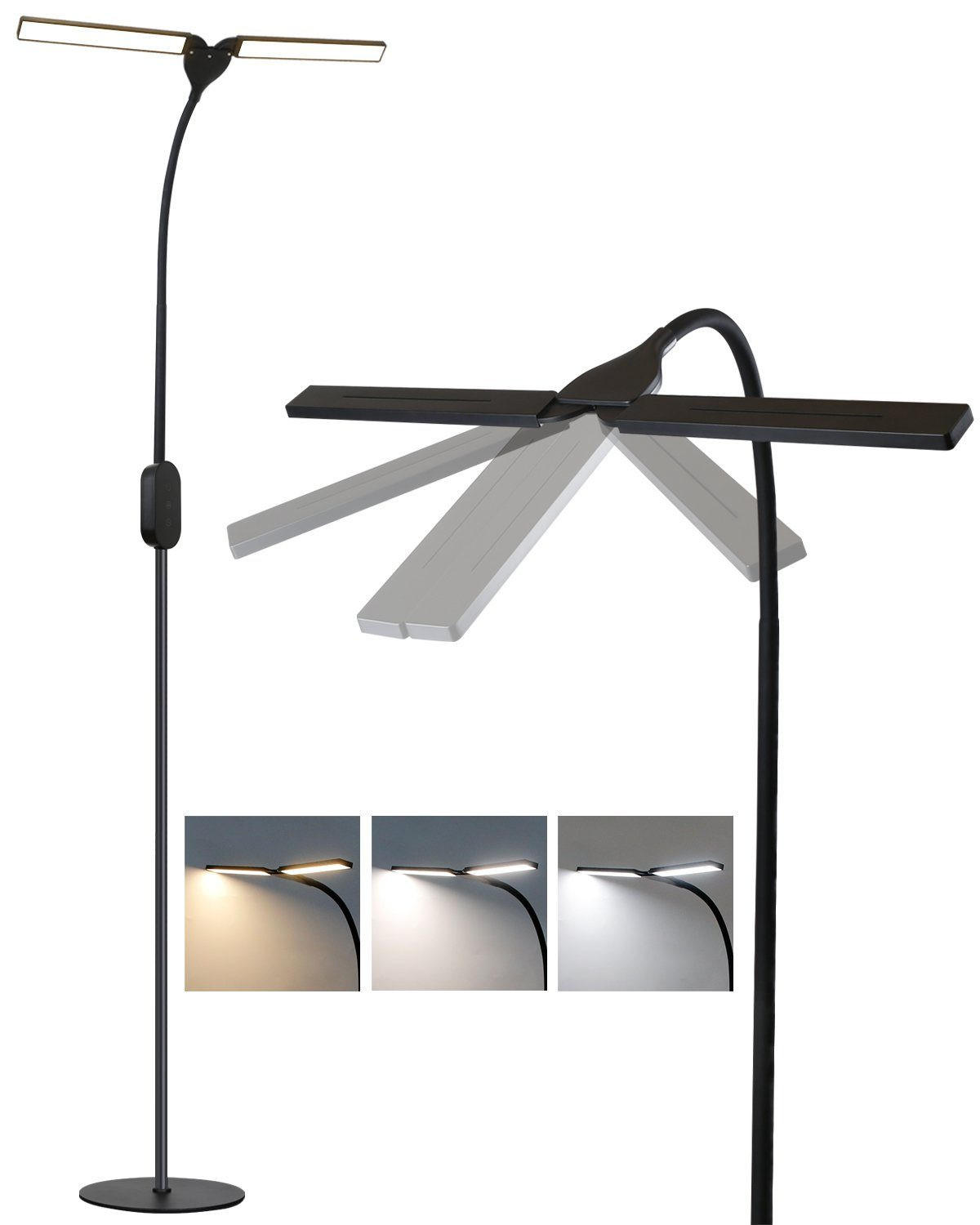 ZMH Led Schwarz 22x158x44 cm