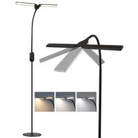 LED STEHLAMPE Luminar 44/22/158 cm - Schwarz, Metall (44/22/158cm) - ZMH