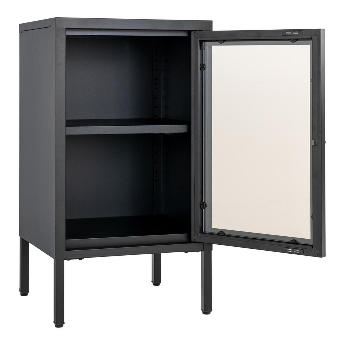 VITRINE Schwarz - Schwarz, Holzwerkstoff (38/70/35cm) - ebuy24