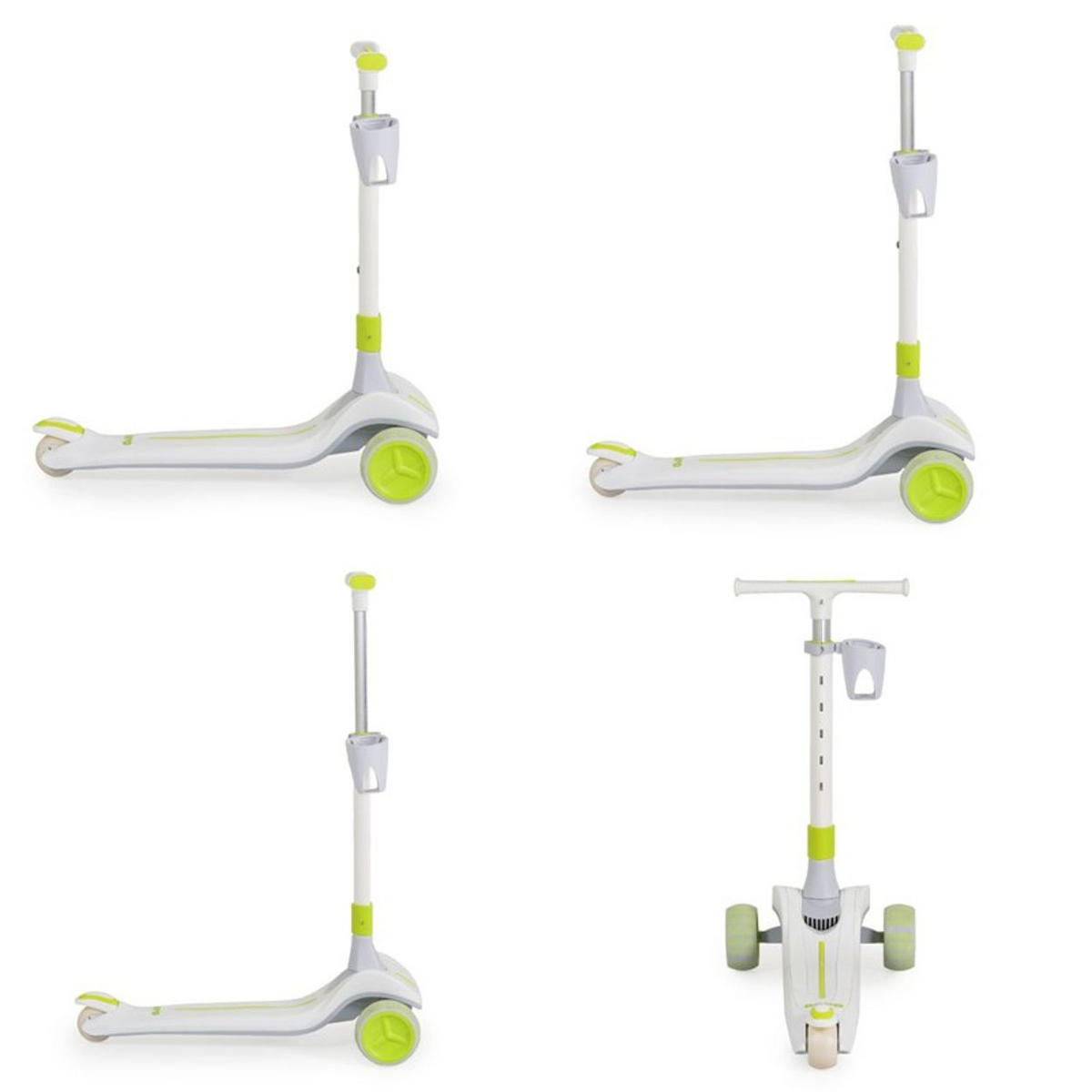 KINDERROLLER Aero klappbar grün Getränkehalter Hinterradbremse höhenverstellbar - Grün, Metall (73/36/76cm)