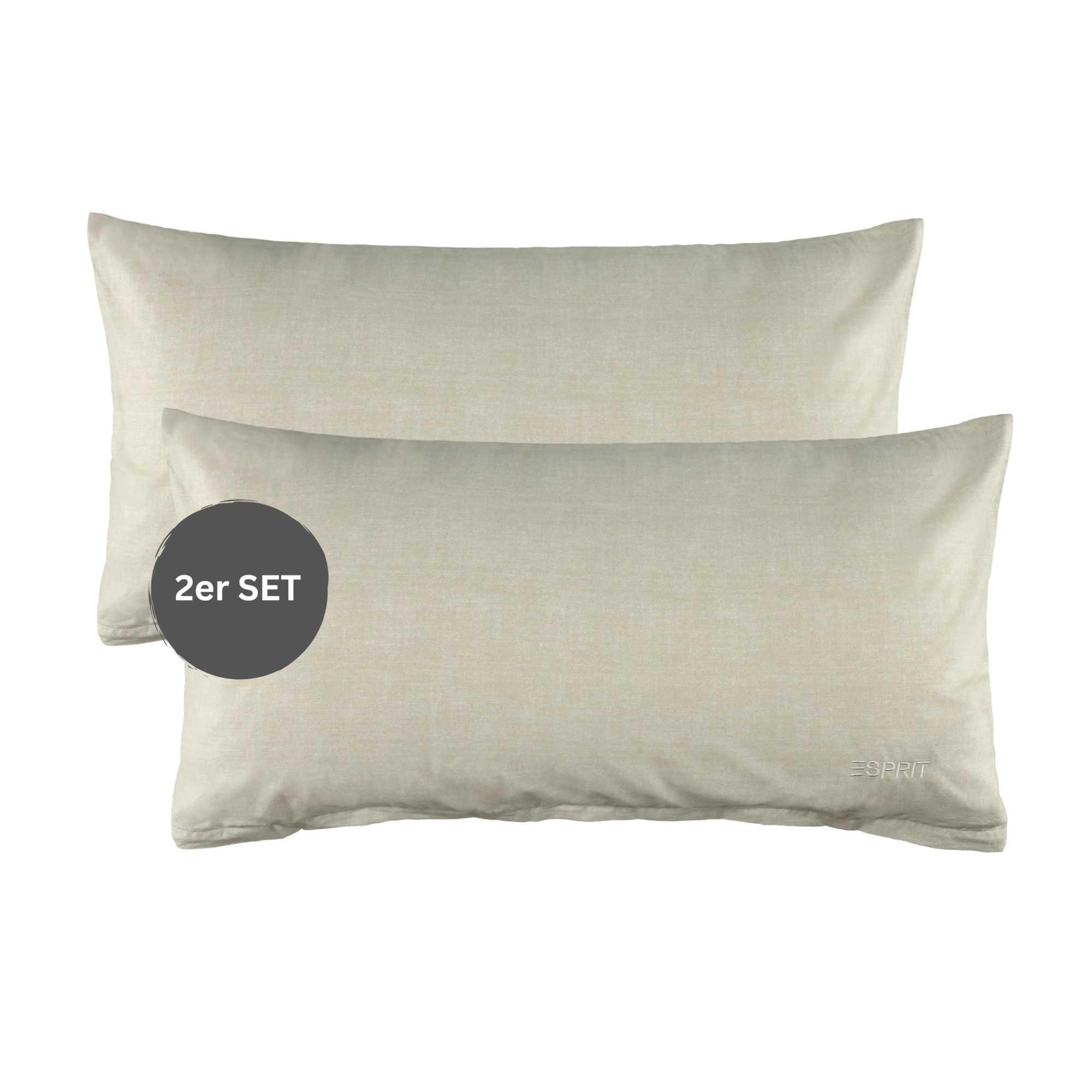 RENFORCÉ KISSENBEZÜGE HARP - Grau, Textil (40/80cm) - Esprit