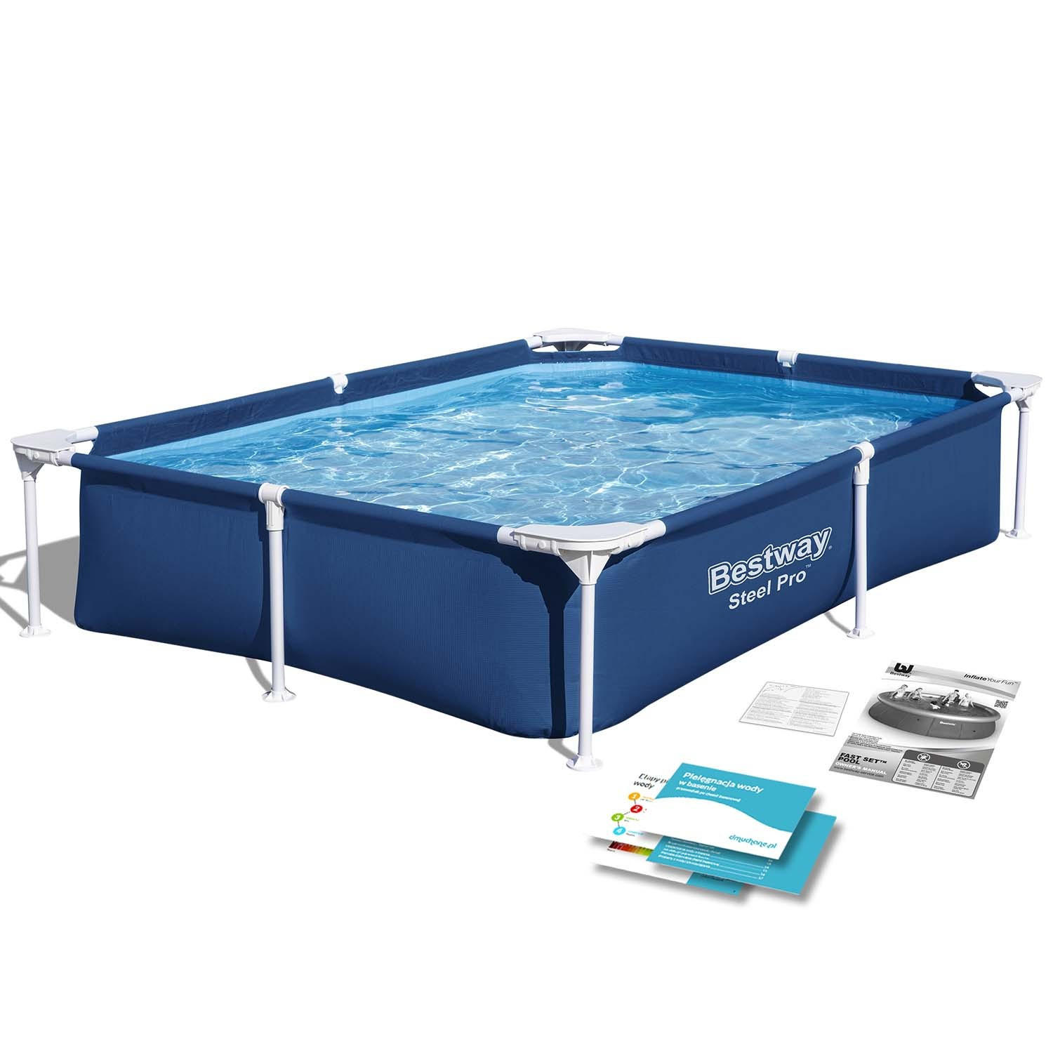 POOL 221 x 150 x 43 cm - 56401N - Blau, Textil (221/43/150cm)