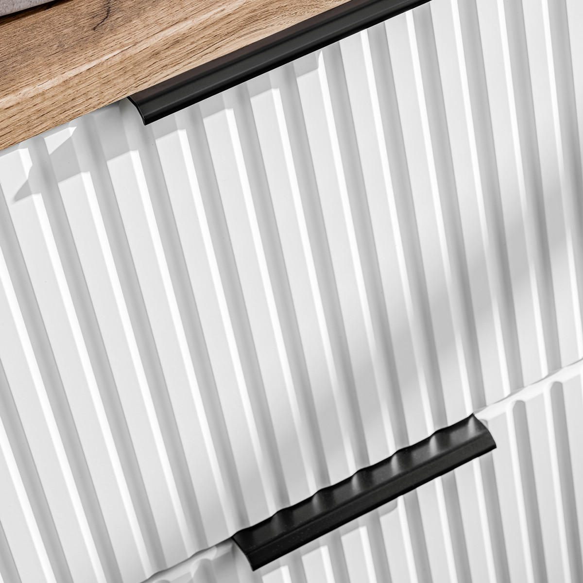 BADMÖBEL Adriel 2er-Set Weiß - Weiß, Holzwerkstoff (80.6/59/46cm) - Petits-meubles