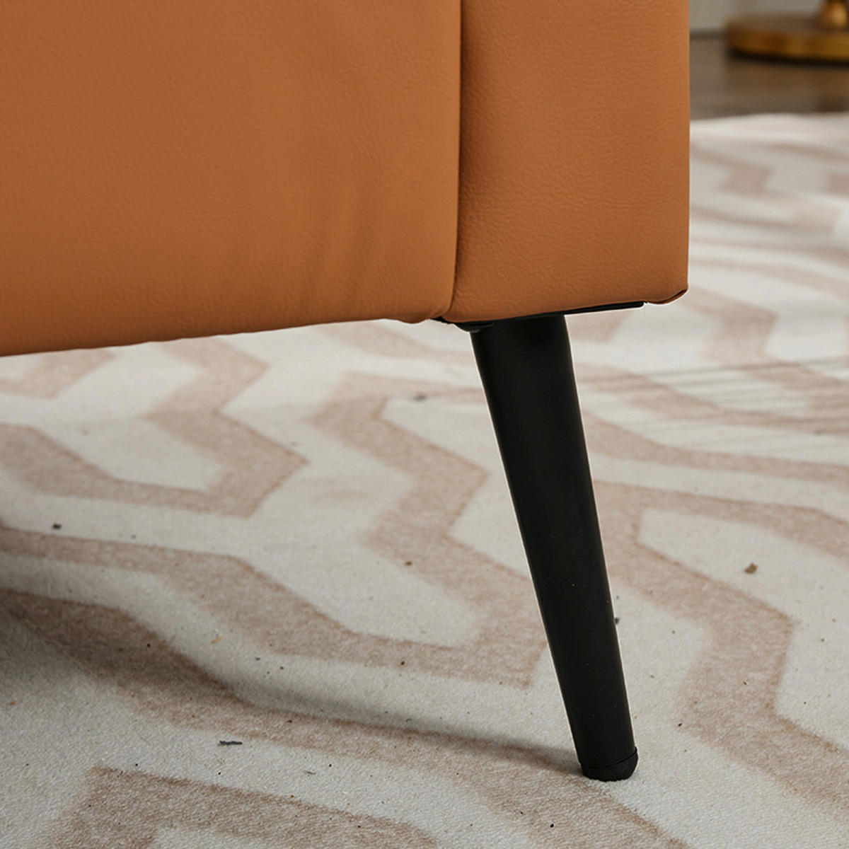 SESSEL Kunstleder Braun mit kissen - Braun, Holzwerkstoff/Textil (80/80/68cm) - WISHDOR