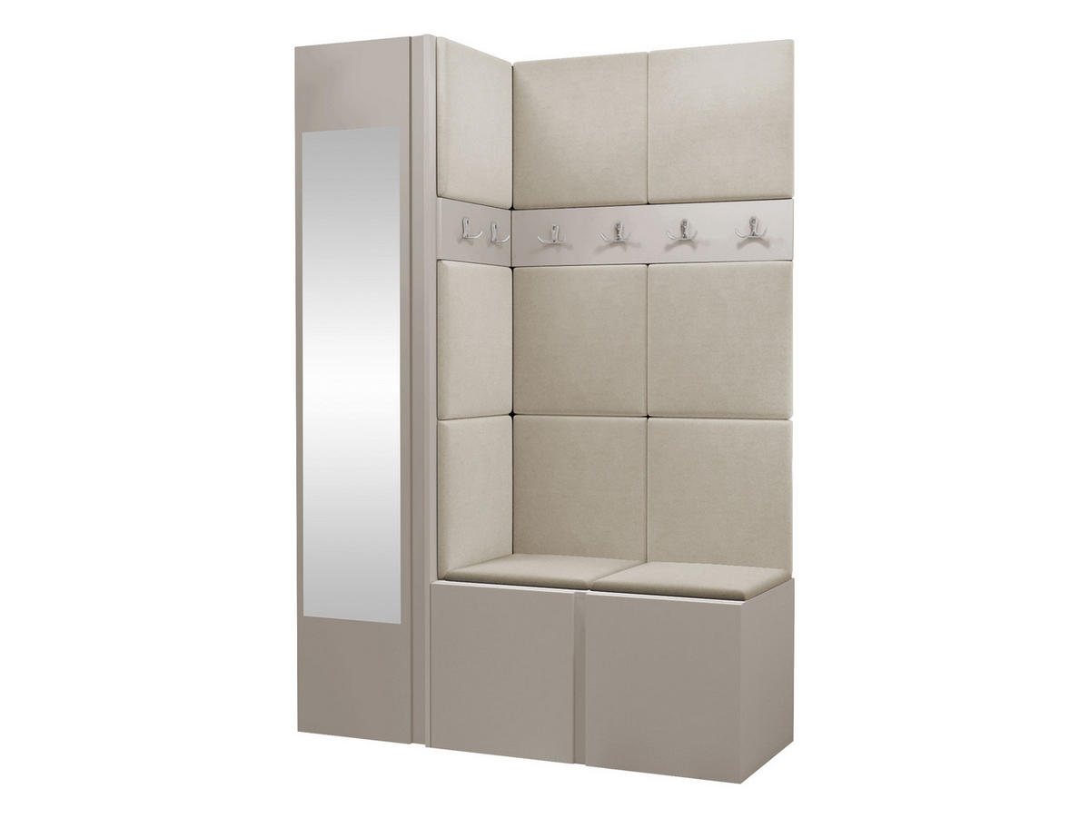 GARDEROBEN-SET Orion X - Kaschmir/Beige, Holzwerkstoff/Kunststoff (124/186/46cm) - MIRJAN24