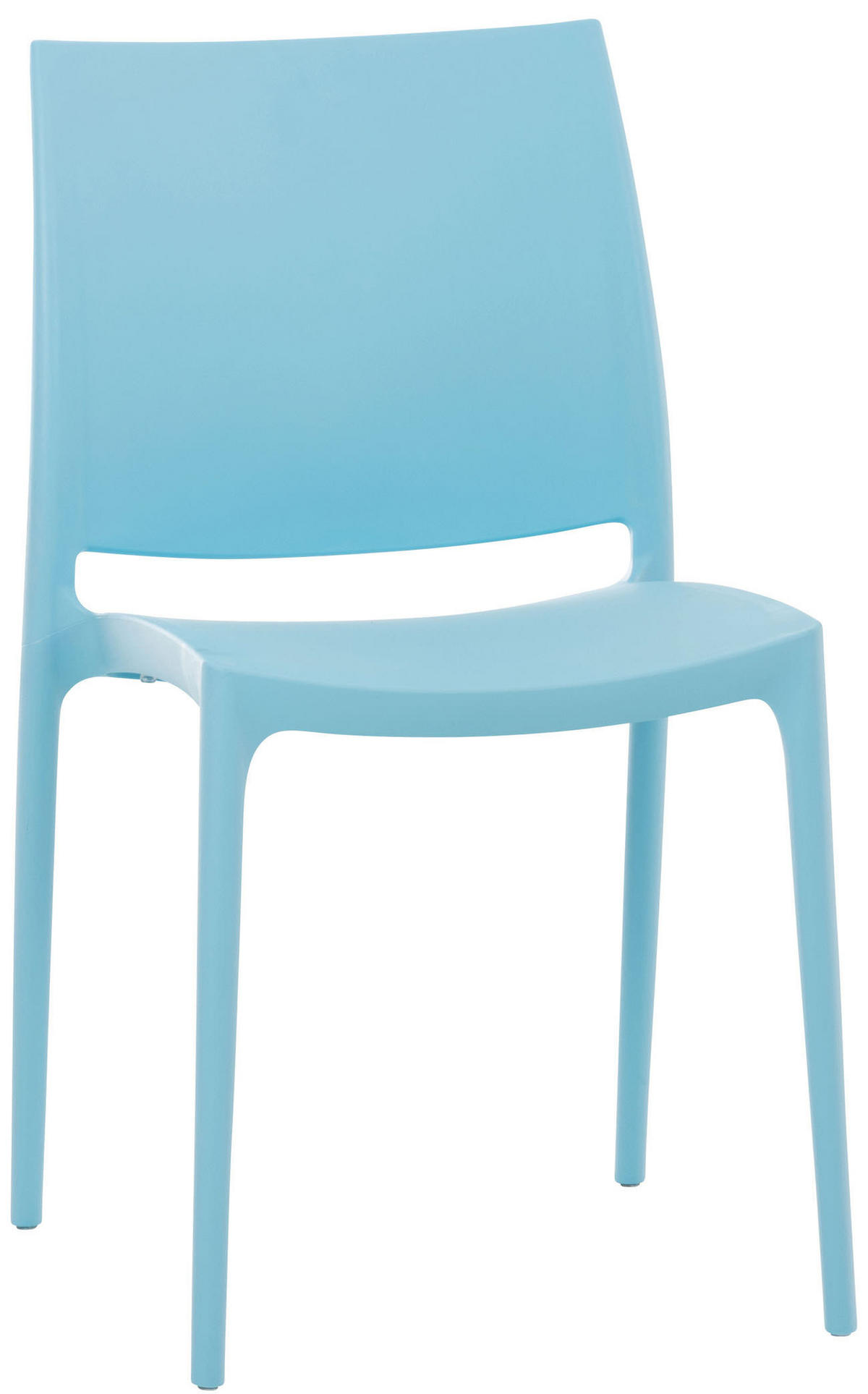 GARTENSTUHL 2er Set Kunststoff hellblau - Hellblau, Kunststoff (44/81/50cm) - CLP