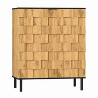 SCHUHSCHRANK 2-türig 80 x 35 x 91,5 cm Holzoptik Natur - Braun, Holz (35/91.5/80cm) - Beauniv