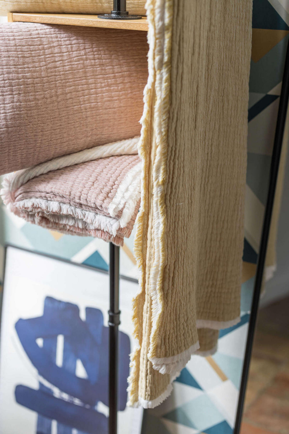 PLAID Emilio mirabelle 130 x 200 cm - Beige, Textil (130/200cm) - Vivaraise