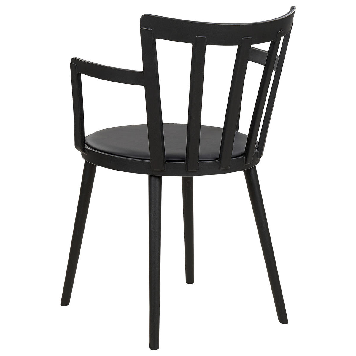 ESSZIMMERSTUHL 4er-Set Kunststoff Schwarz Morill - Schwarz, Kunststoff (45/77/52cm) - Beliani