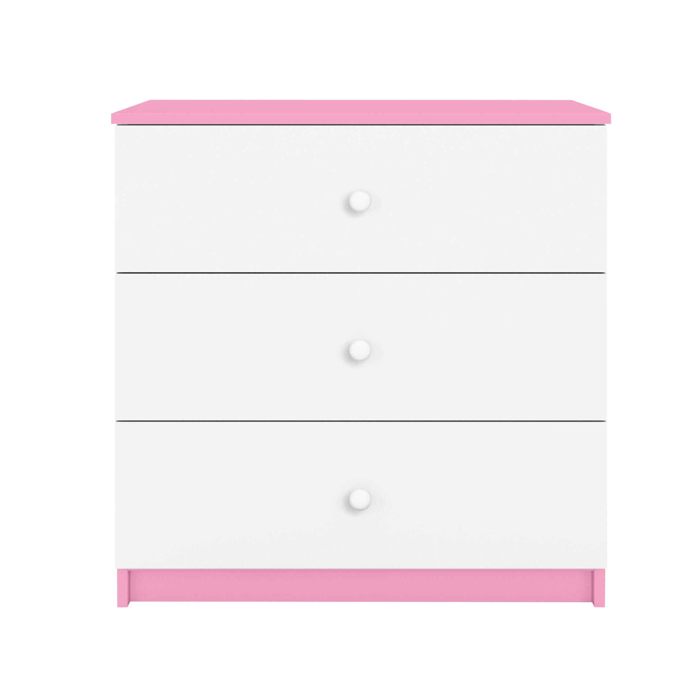 KOMMODE Babydreams ohne Muster 81/81/41 - Rosa, Holzwerkstoff (81/81/41cm) - RAUMHIRSCH FURNITURE