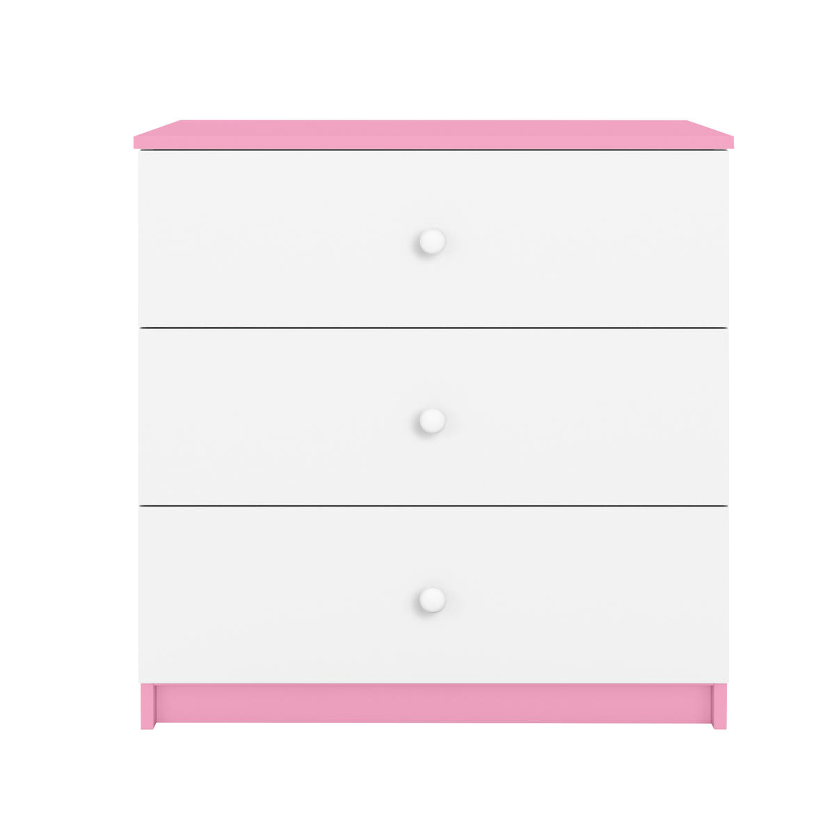 KOMMODE Babydreams ohne Muster 81/81/41 - Rosa, Holzwerkstoff (81/81/41cm) - RAUMHIRSCH FURNITURE