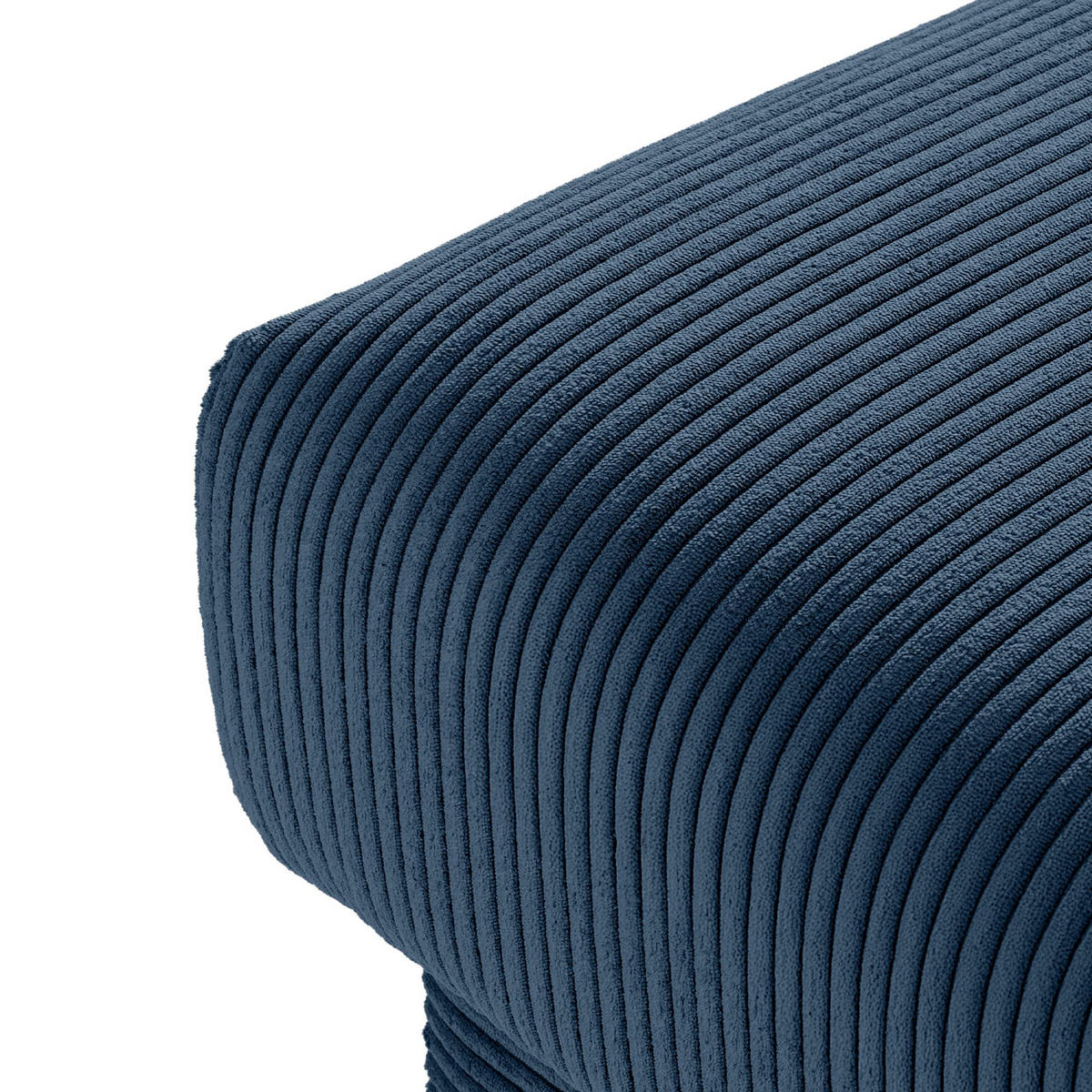 HOCKER GUSTAVO II, Marineblau - Braun/Dunkelblau, Holz/Holzwerkstoff (92/49/92cm) - KONSIMO®