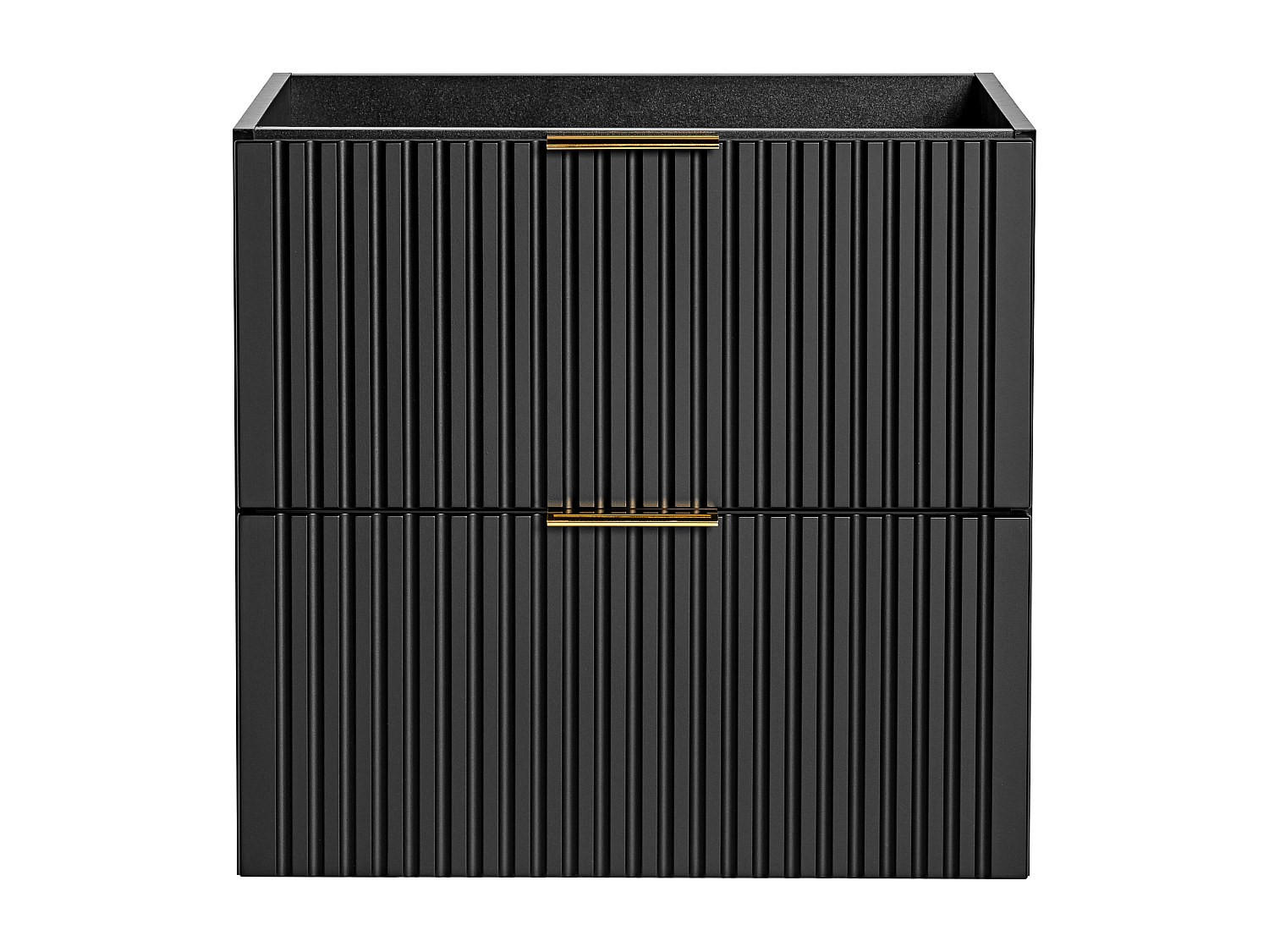 WASCHBECKENUNTERSCHRANK - 60 cm x 46 cm - Holz, Platte - Schwarz - ZEVARA - Schwarz, Holz (60/57/46cm) - Vente-Unique