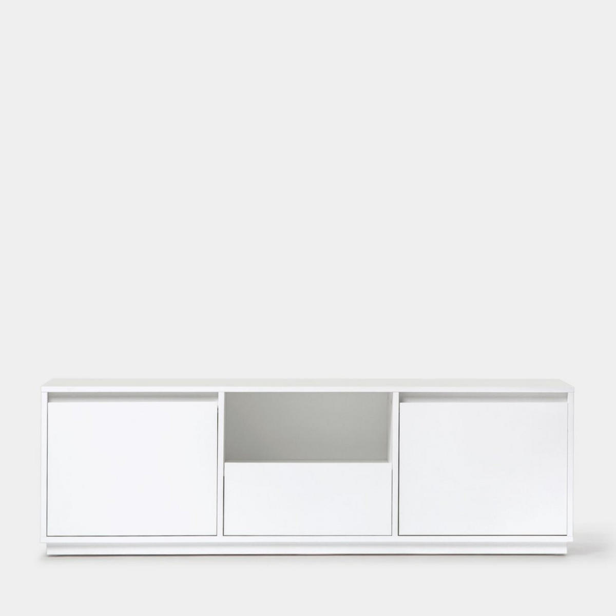 TV-ELEMENT Oslo Weiß 148 cm x 47 cm - Weiß, Holzwerkstoff (148/47/40cm)