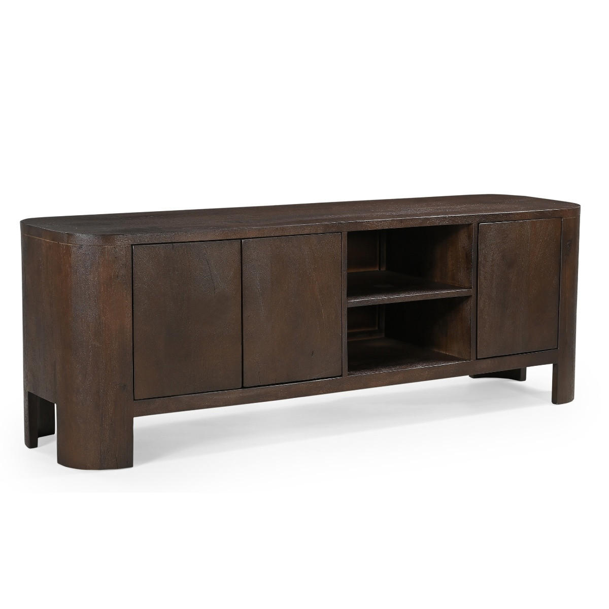 TV-MÖBEL aus Mangoholz 160cm, dunkelbraun - Braun, Holz (160/55/40cm) - Giga Meubel