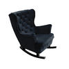 SCHAUKELSESSEL mit gepolstertem Sitz und Armlehnen, 102x81x95 cm, Schwarz_29863 - Brombeere/Schwarz, Holz/Textil (81/102/95cm) - DomoHome