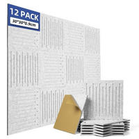 AKUSTIKPANEEL，SELBSTKLEBEND, 30 × 30 × 1 cm, 12 Stück - Grau, Textil (30/30/1cm)