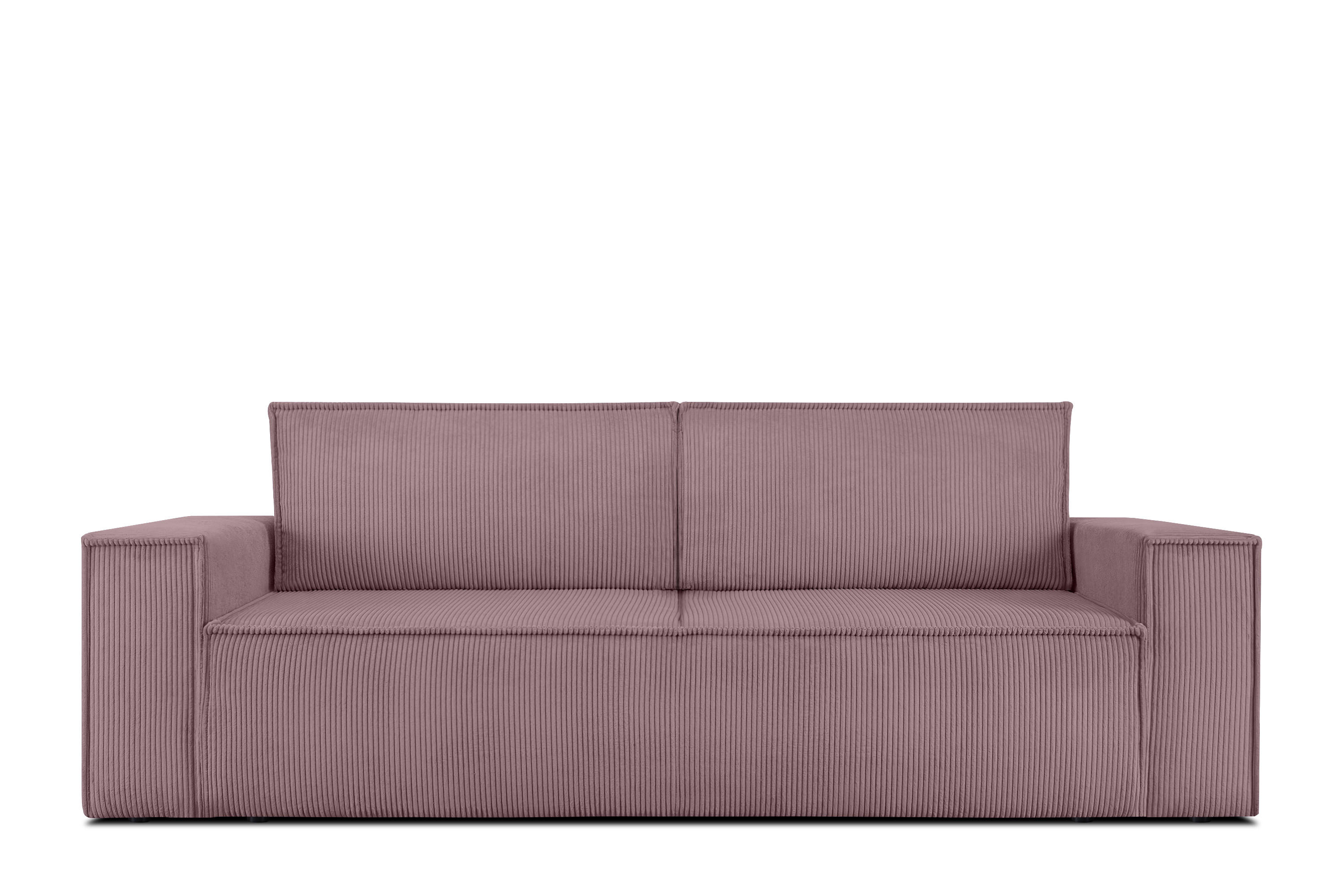3-SITZER-SCHLAFSOFA NAPI in Pet Friendly Cord-Stoff, hellviolett - Violett/Schwarz, Textil (244/89/101cm) - KONSIMO®