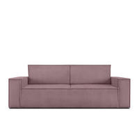 3-SITZER-SCHLAFSOFA NAPI in Pet Friendly Cord-Stoff, hellviolett - Violett/Schwarz, Textil (244/89/101cm) - KONSIMO®