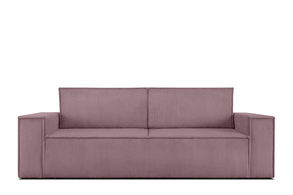 3-SITZER-SCHLAFSOFA NAPI in Pet Friendly Cord-Stoff, hellviolett - Violett/Schwarz, Textil (244/89/101cm) - KONSIMO®