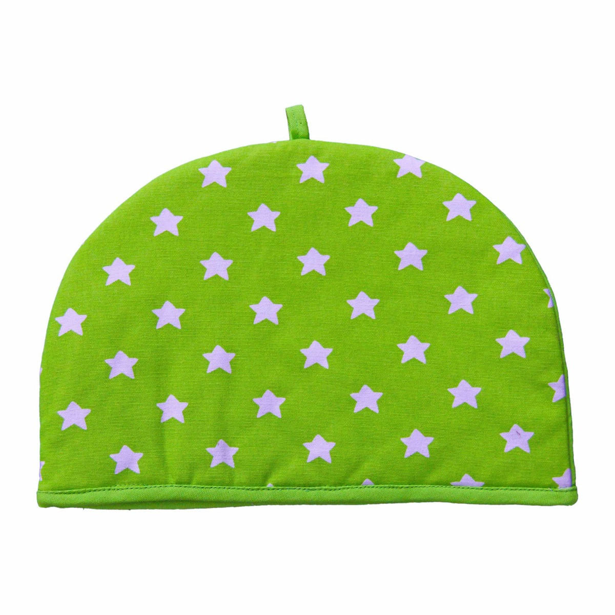 TEA COSY – Stoff-Teewärmer Sterne - Grün, Textil (36/24/36cm) - Homescapes