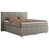 BOXBETT RITA 180/200 - Hellgrau Boucle - H3 - Hellgrau, Holz/Textil (180/200cm)