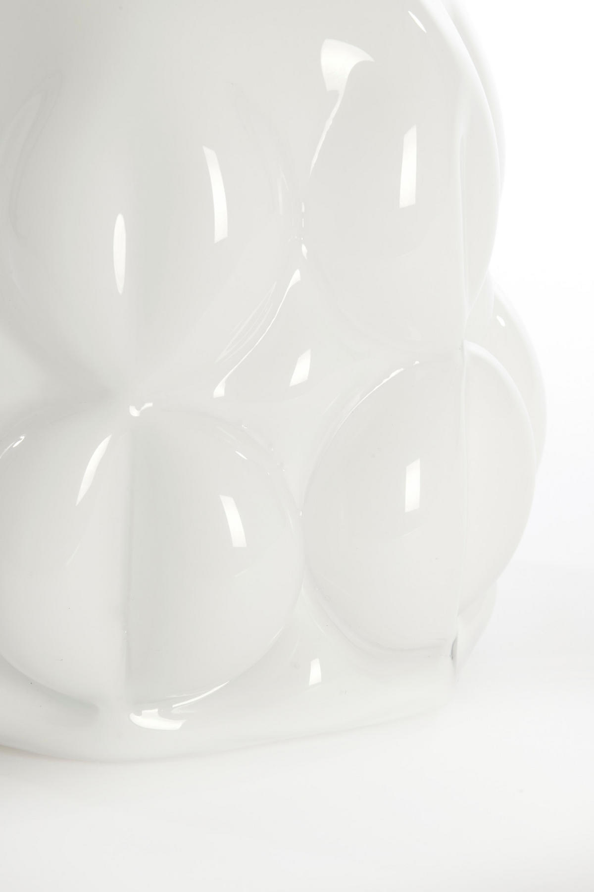 VASE Penya Weiß Ø29/34 cm - Weiß, Glas (29/34cm) - Light & Living