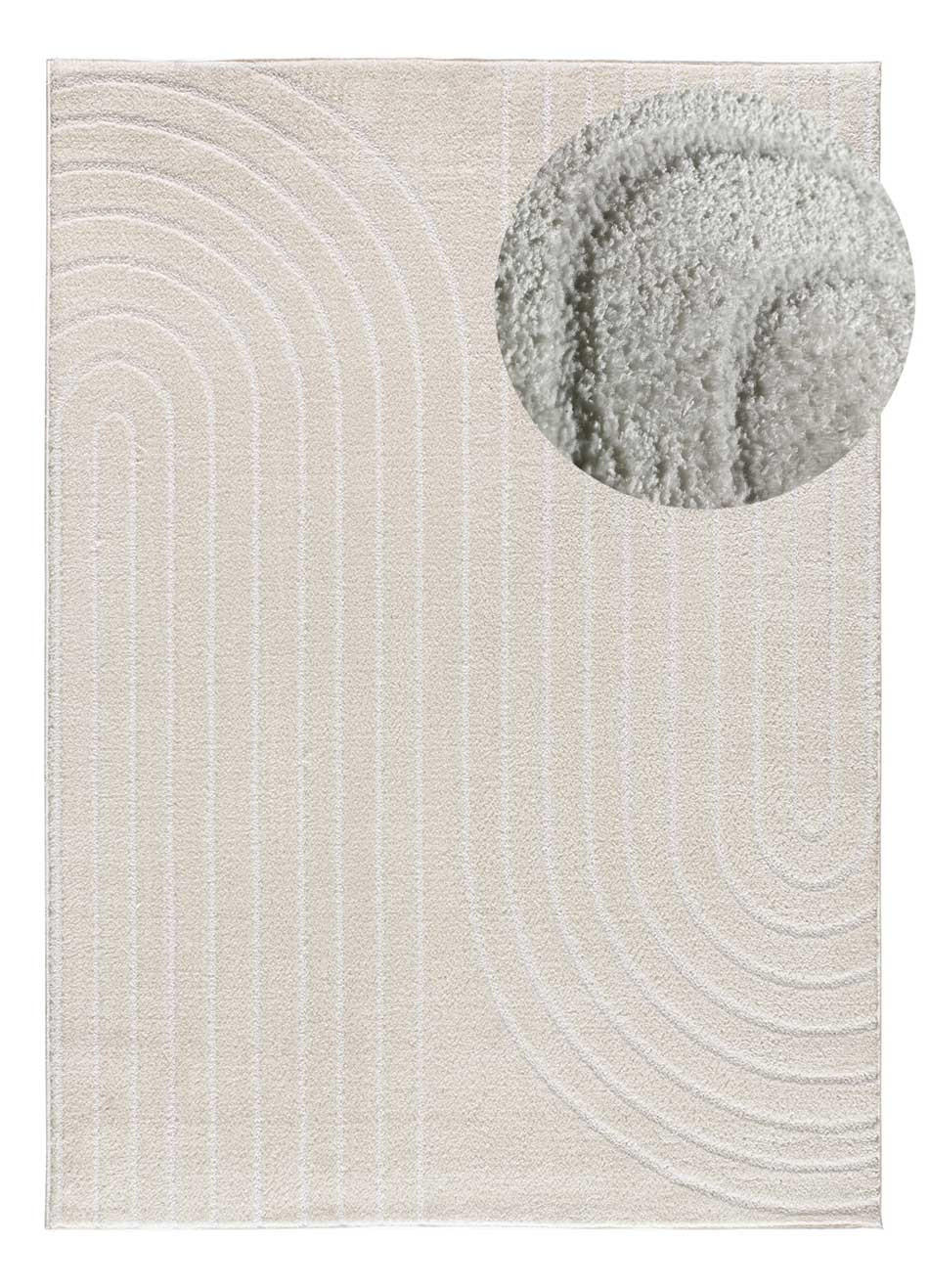 WEBTEPPICH Weiß Geprägt Blanche 120/170 cm - Weiß, Naturmaterialien/Textil (120/170cm) - Atticgo
