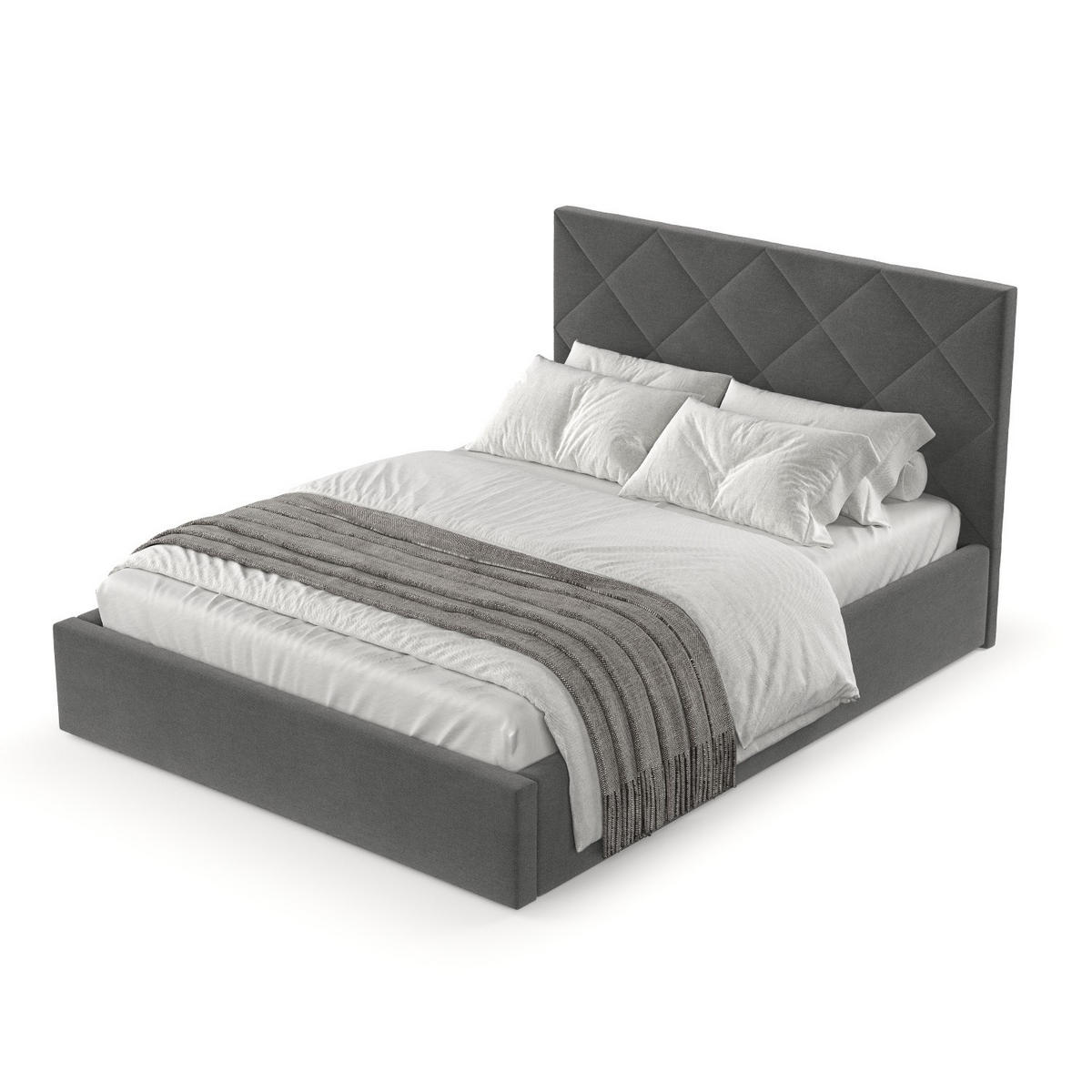 POLSTERBETT Torno 160/200 cm Anthrazit im Asti Stoff - Anthrazit/Schwarz, Holz/Holzwerkstoff (160/200cm) - AltaBeds
