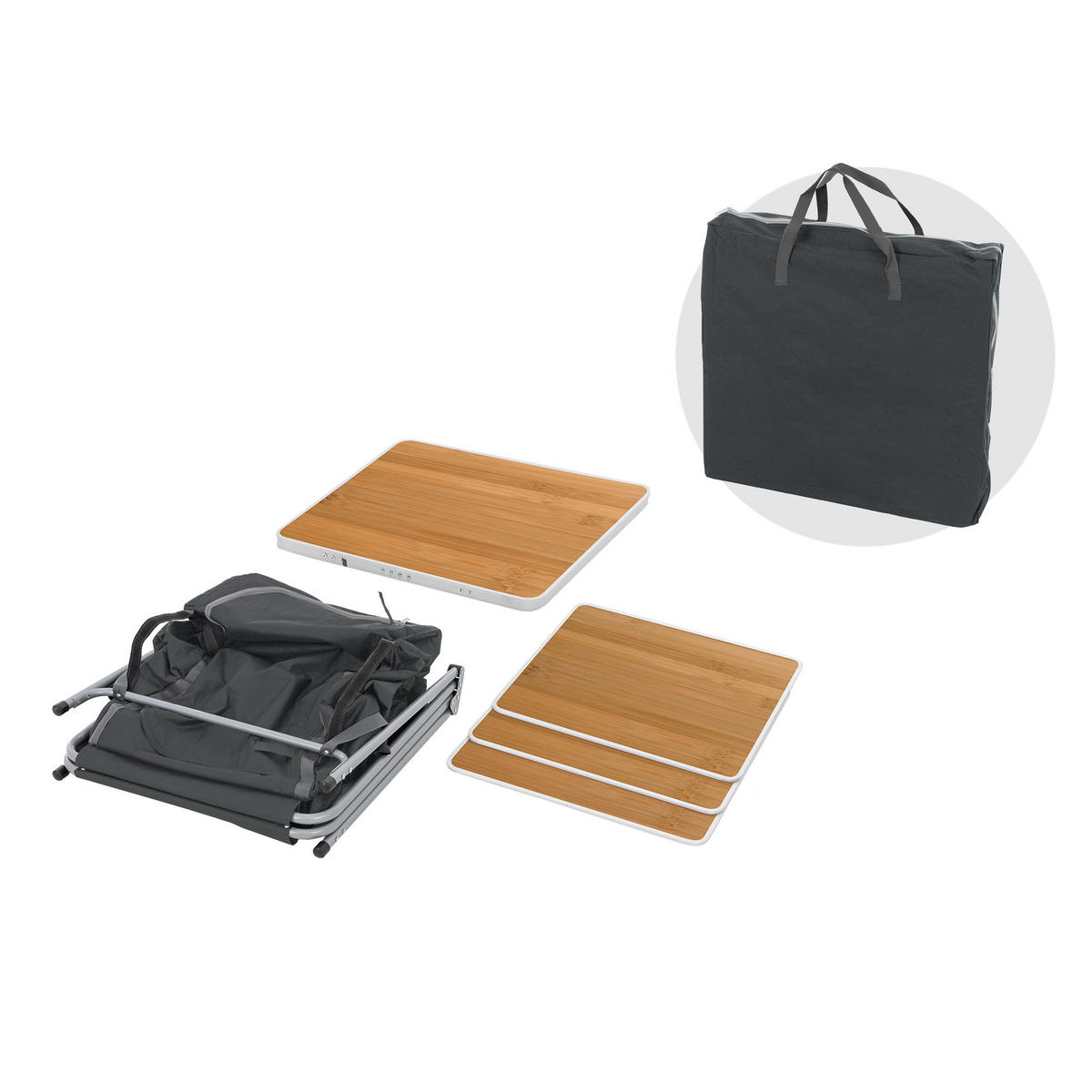 CAMPINGSCHRANK - Grau, Metall (60/53/97.5cm) - ECD-Germany