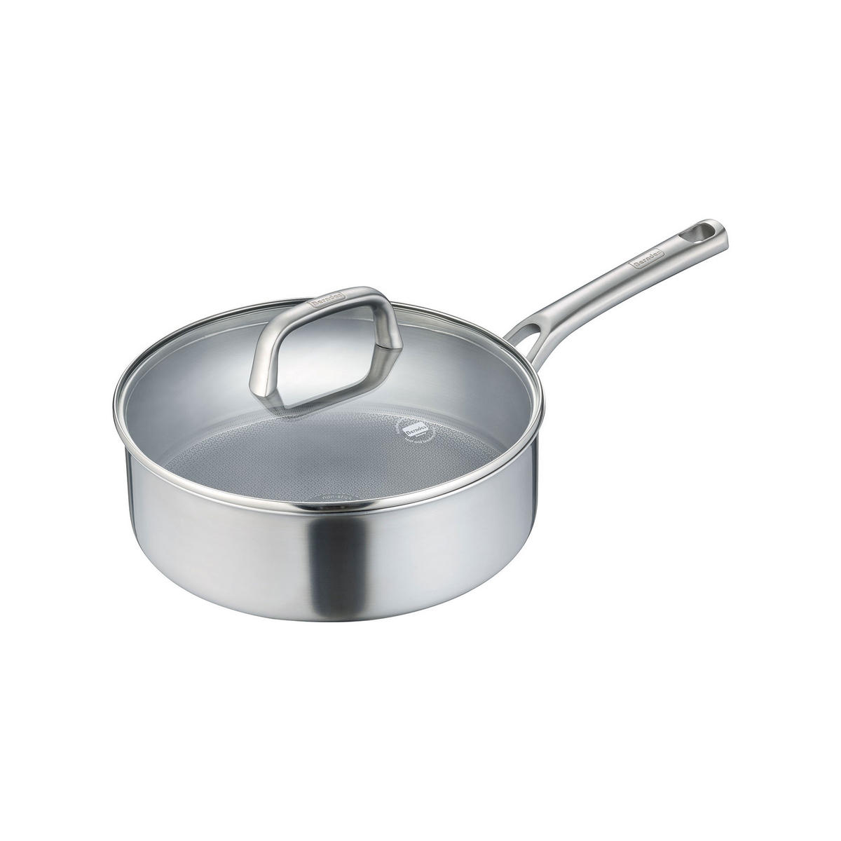 SCHMORPFANNE Tricion Resist mit Glasdeckel, Edelstahl, 28 cm - Silberfarben, Metall (33.5/31/8cm) - Berndes