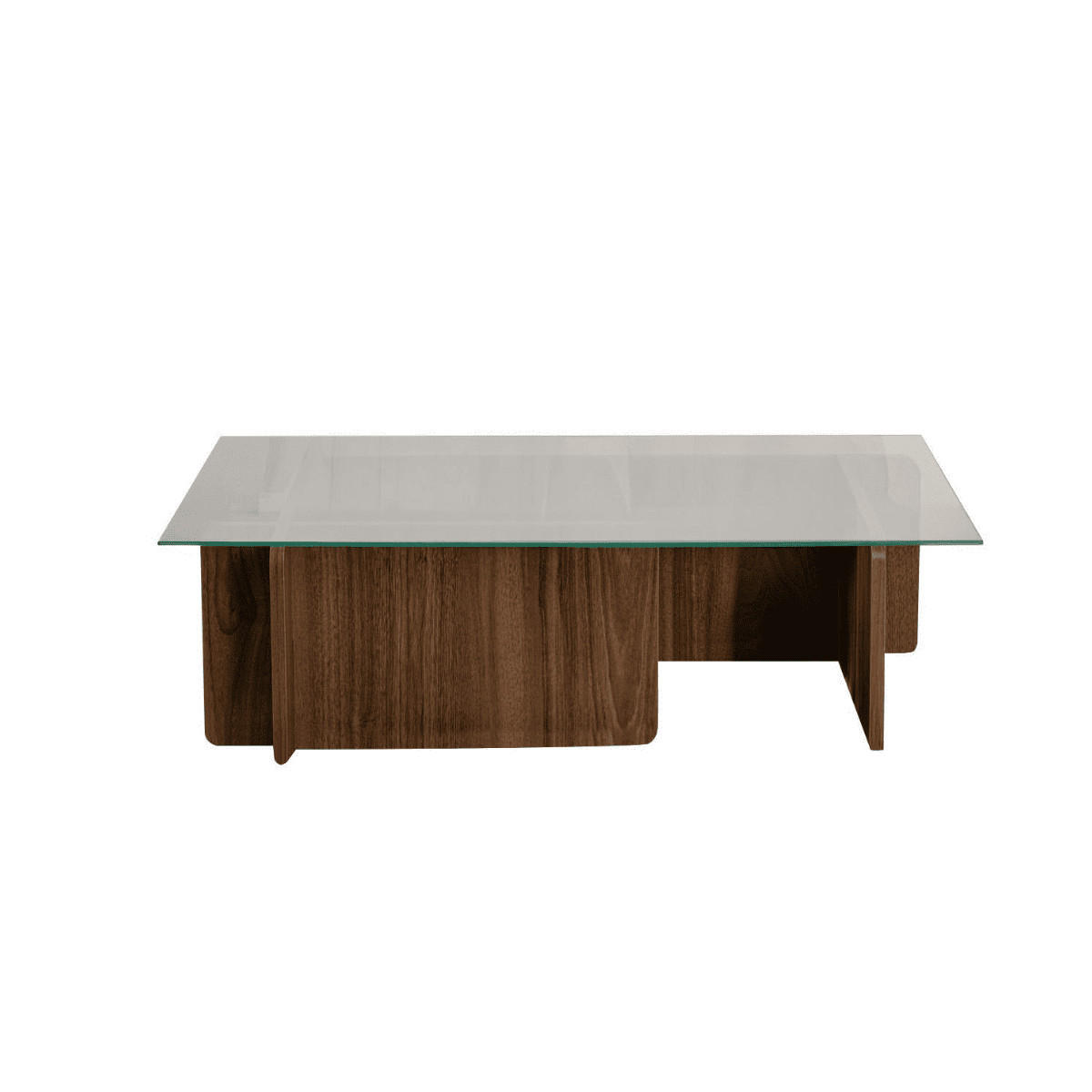 COUCHTISCH mit Tischplatte aus gehärtetem Glas 105/65/30 cm - Naturfarben, Holzwerkstoff (110/65/30cm) - Calicosy