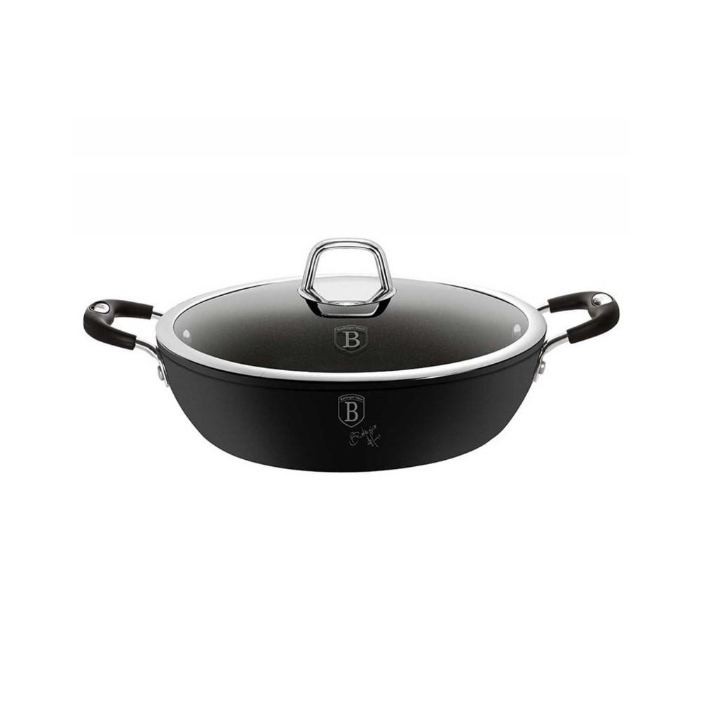 TOPF Schwarz 28/28/7.5 cm BH6125 - Schwarz, Metall (28cm) - Berlinger Haus