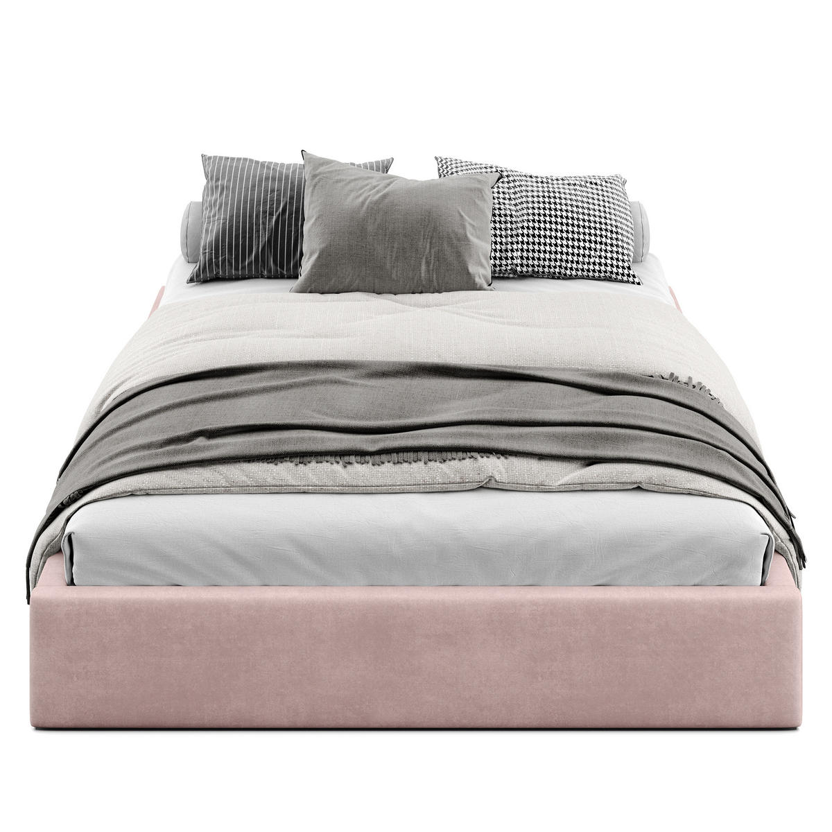 POLSTERBETT 160x200cm Bett mit Stauraum Lattenrost Rosa - Rosa, Holz/Holzwerkstoff (160/200cm) - Muralo
