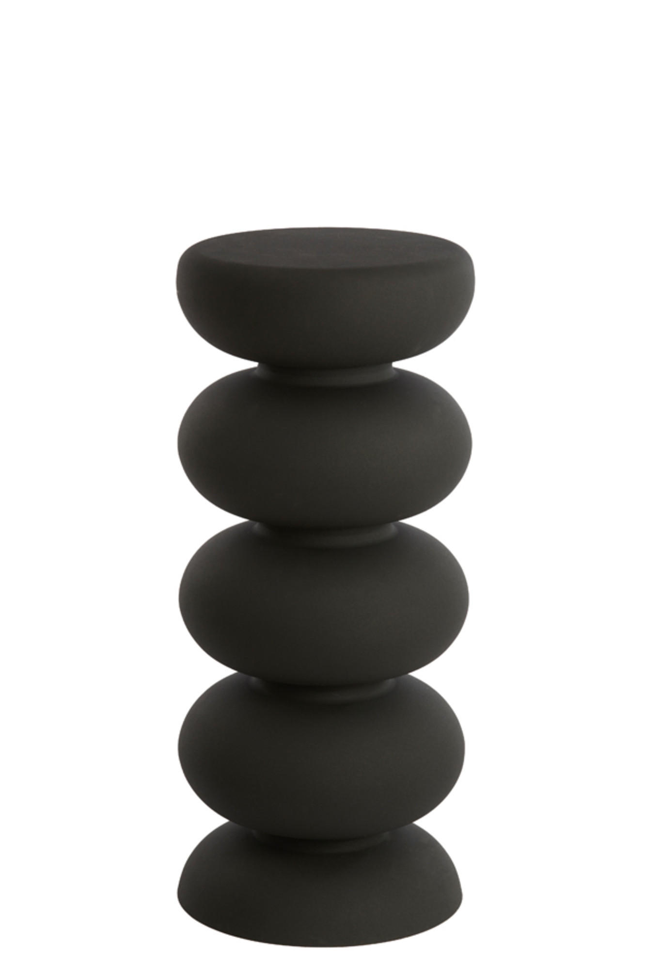 SÄULE Kobodo Schwarz Ø35/80 cm - Schwarz, Metall (35/35/80cm) - Light & Living