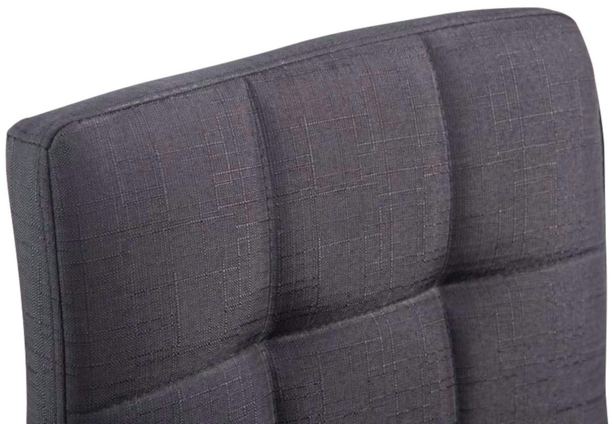 DREHSTUHL 4er Set Stoff schwarz - Chromfarben/Schwarz, Textil/Metall (44/74/49cm) - CLP