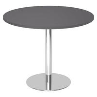 PAUSENTISCH groß STF 100/100/74,5 cm in Graphitfarben/Chrom - Chromfarben/Graphitfarben, Holzwerkstoff (100/100/74.5cm) - bümö