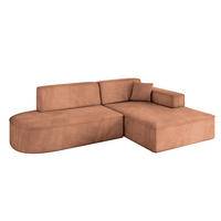 ECKSOFA Ottomane Rechts IREA-L1-v4 - 234x171x79 cm Koralle - Koralle, Holzwerkstoff/Textil (171/234cm) - ALTDECOR