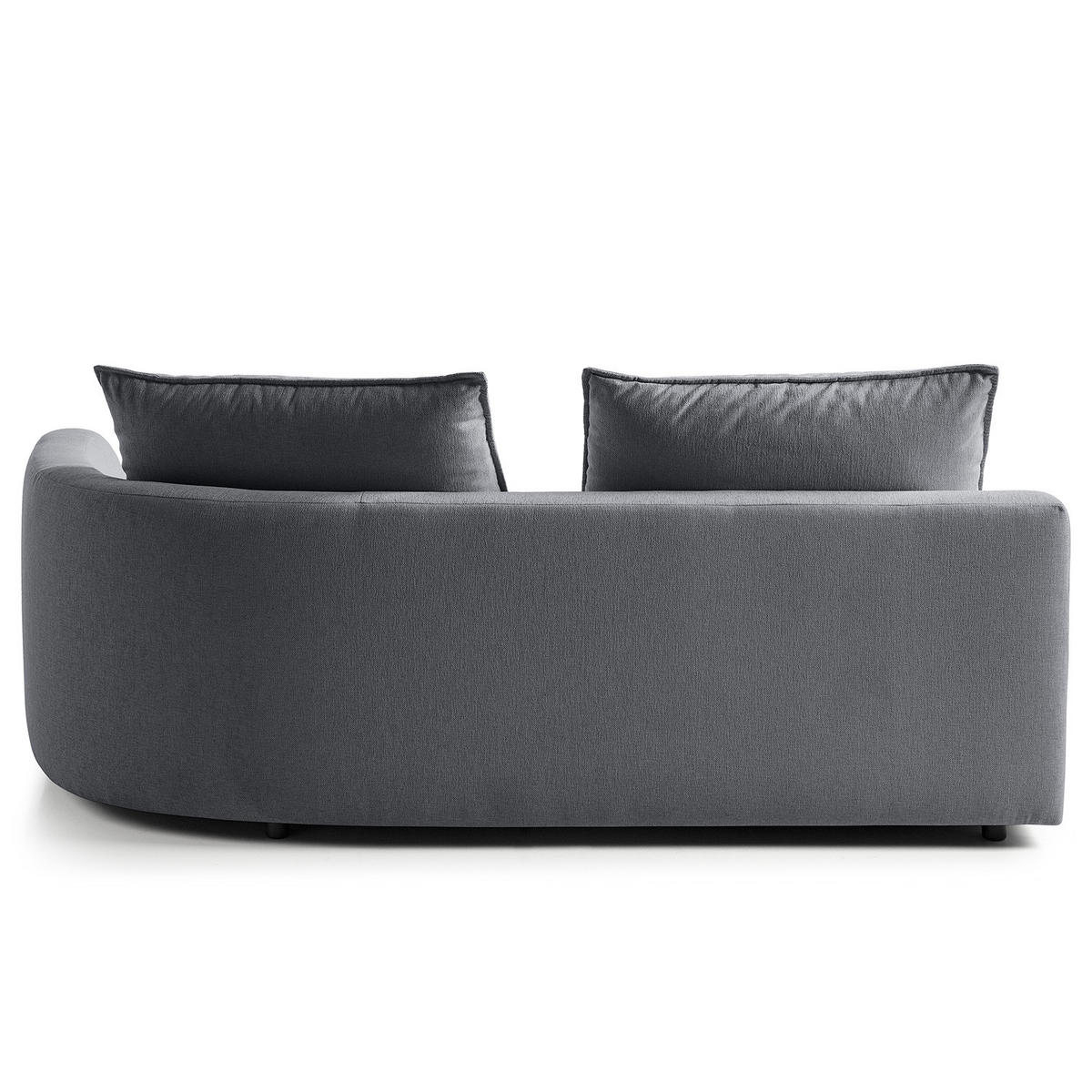 OTTOMANE - modular - Schwarz/Grau, Kunststoff/Textil (196/82/146cm) - home24