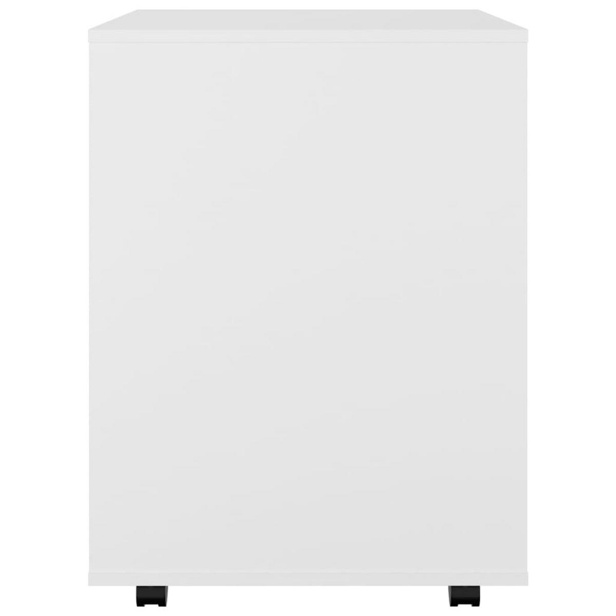 BEISTELLSCHRANK mit 4 Rollen, 60/53/72 cm, aus Holzwerkstoff, in Weiß - Weiß, Holz (60/72/53cm) - vidaXL