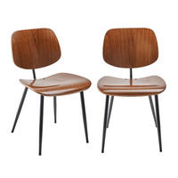 STÜHLE Finishing Olympia Nussbaum - Menge von 2 - 46/77/77 cm - Nussbaumfarben, Holz (77/77/51cm) - Signature