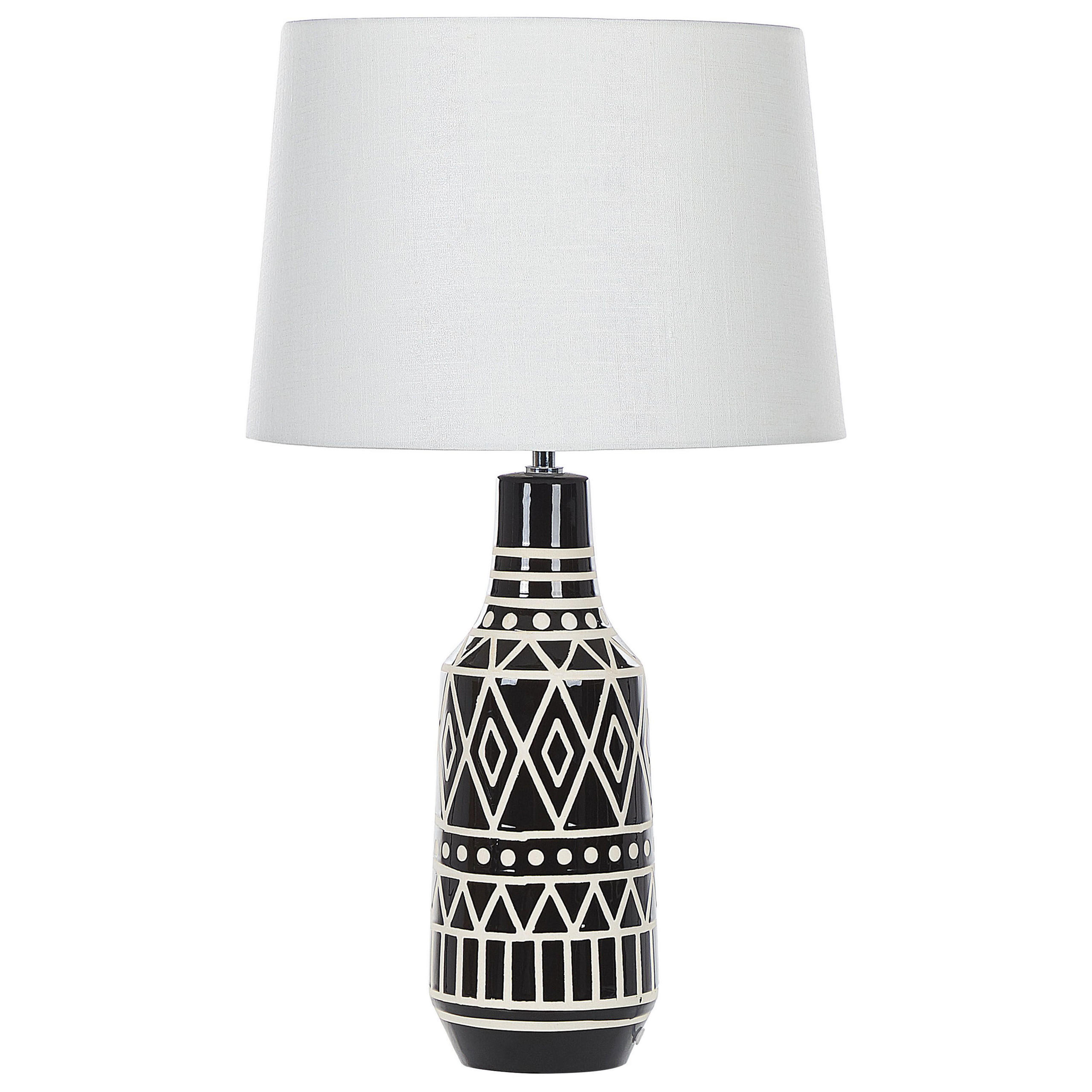TISCHLAMPE Shebelle 38/38/68 cm - Schwarz, Keramik (38/38/68cm) - Beliani