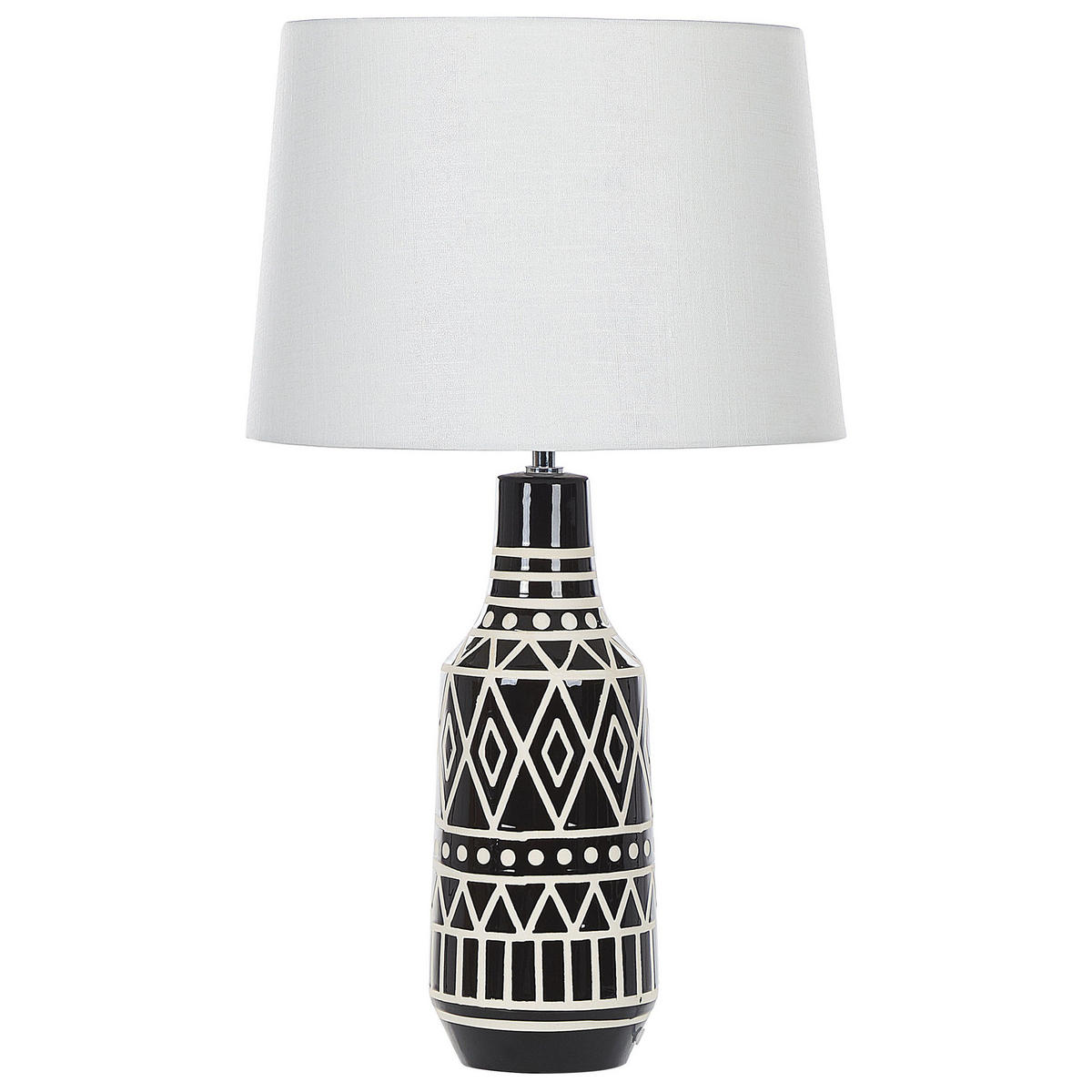 TISCHLAMPE Shebelle 38/38/68 cm - Schwarz, Keramik (38/38/68cm) - Beliani