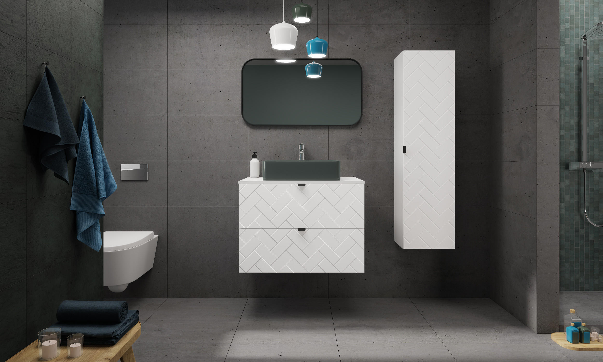 WASCHBECKUNTERSCHRANK Weiß matt 60/46/60 cm - Weiß, Holzwerkstoff (60/60.7/46cm) - Rodan