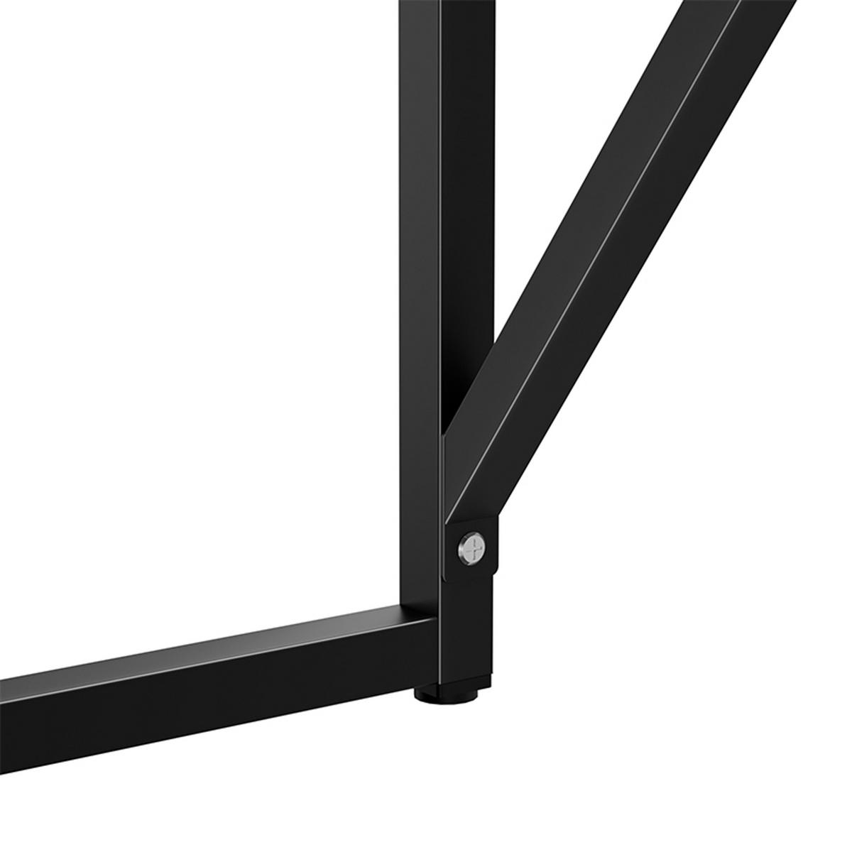 SCHREIBTISCH 120 cm, Schwarz - Schwarz, Metall (120/60/78cm) - Oviala