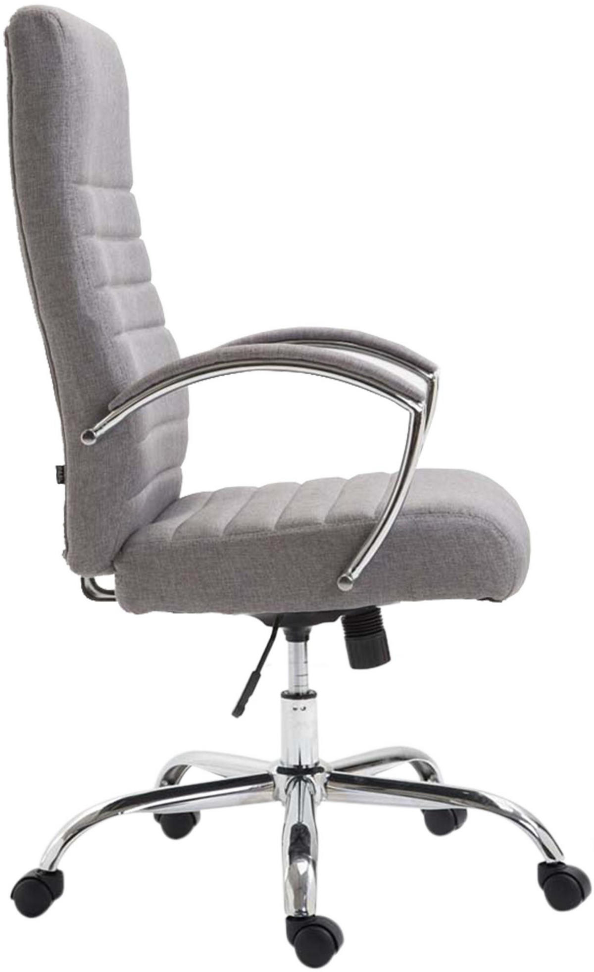 CHEFSESSEL Stoff Grau - Grau, Textil/Metall (60/110/68cm) - CLP