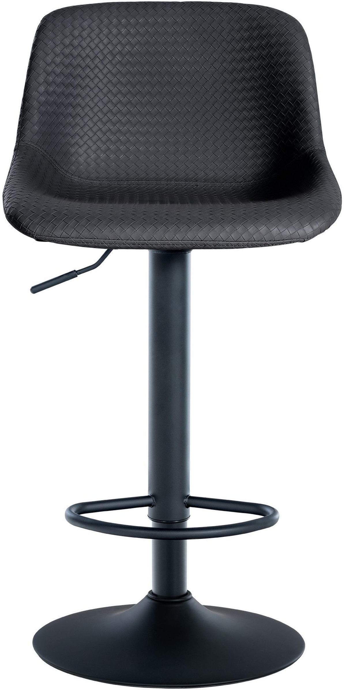 BARHOCKER Lederlook schwarz - Schwarz, Textil/Metall (43/79/49cm) - CLP