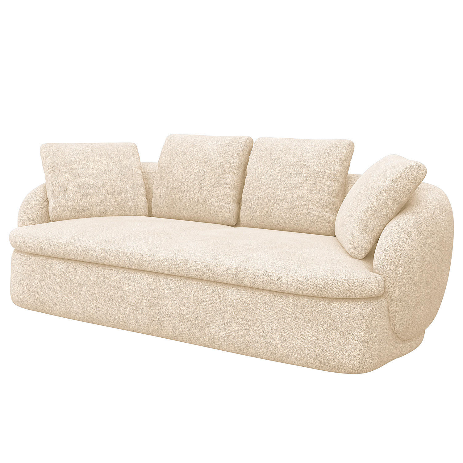 3-SITZER SOFA - Beige, Textil (217/74/102cm) - home24